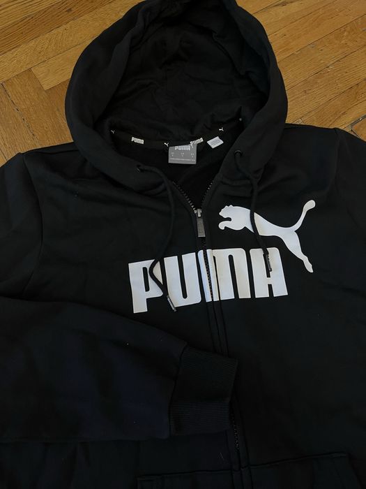чорна зіпка puma на флісі з капюшоном