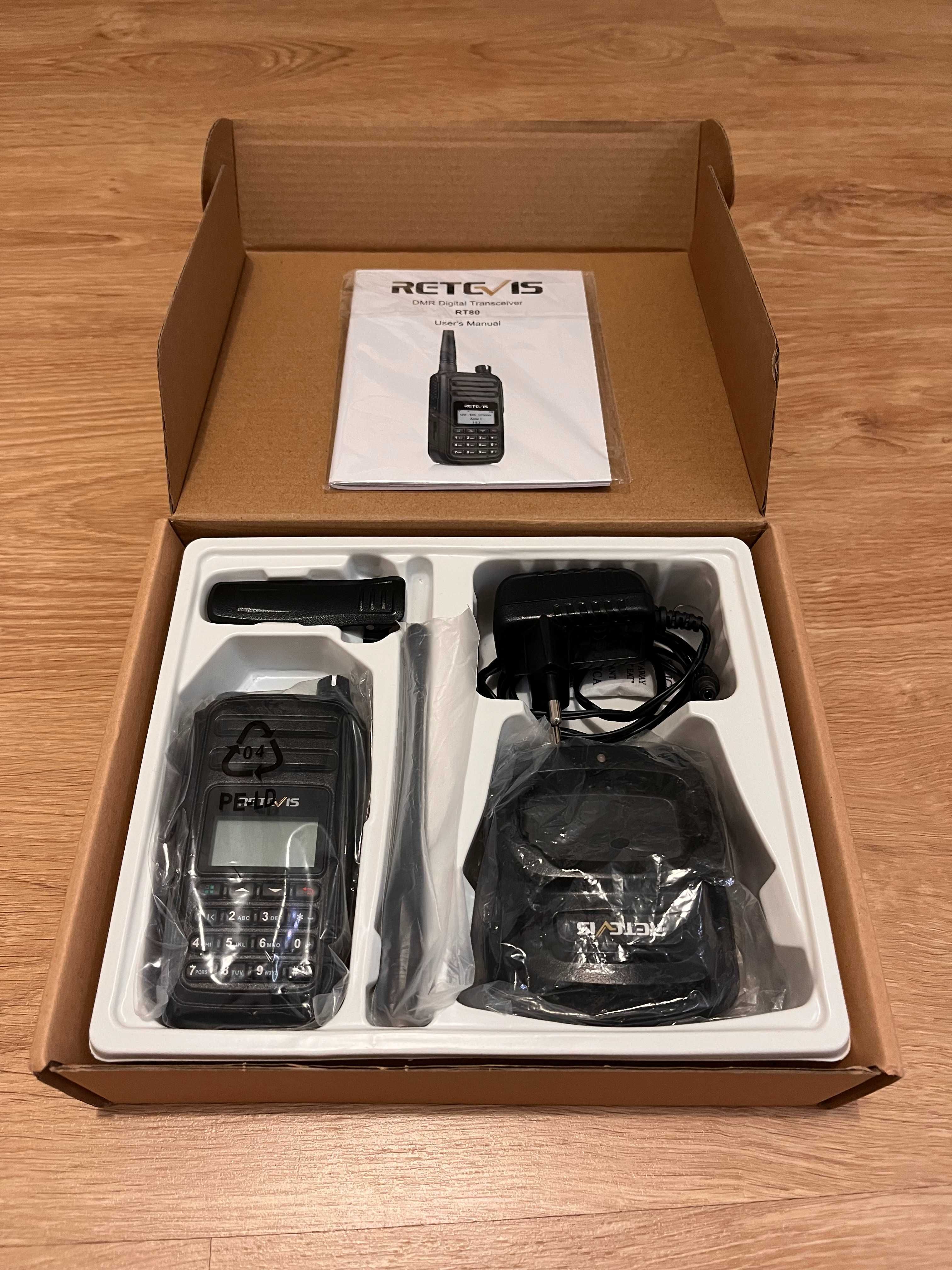 Rádio Walkie Talkie DMR e Analógico Portátil - Retevis RT80