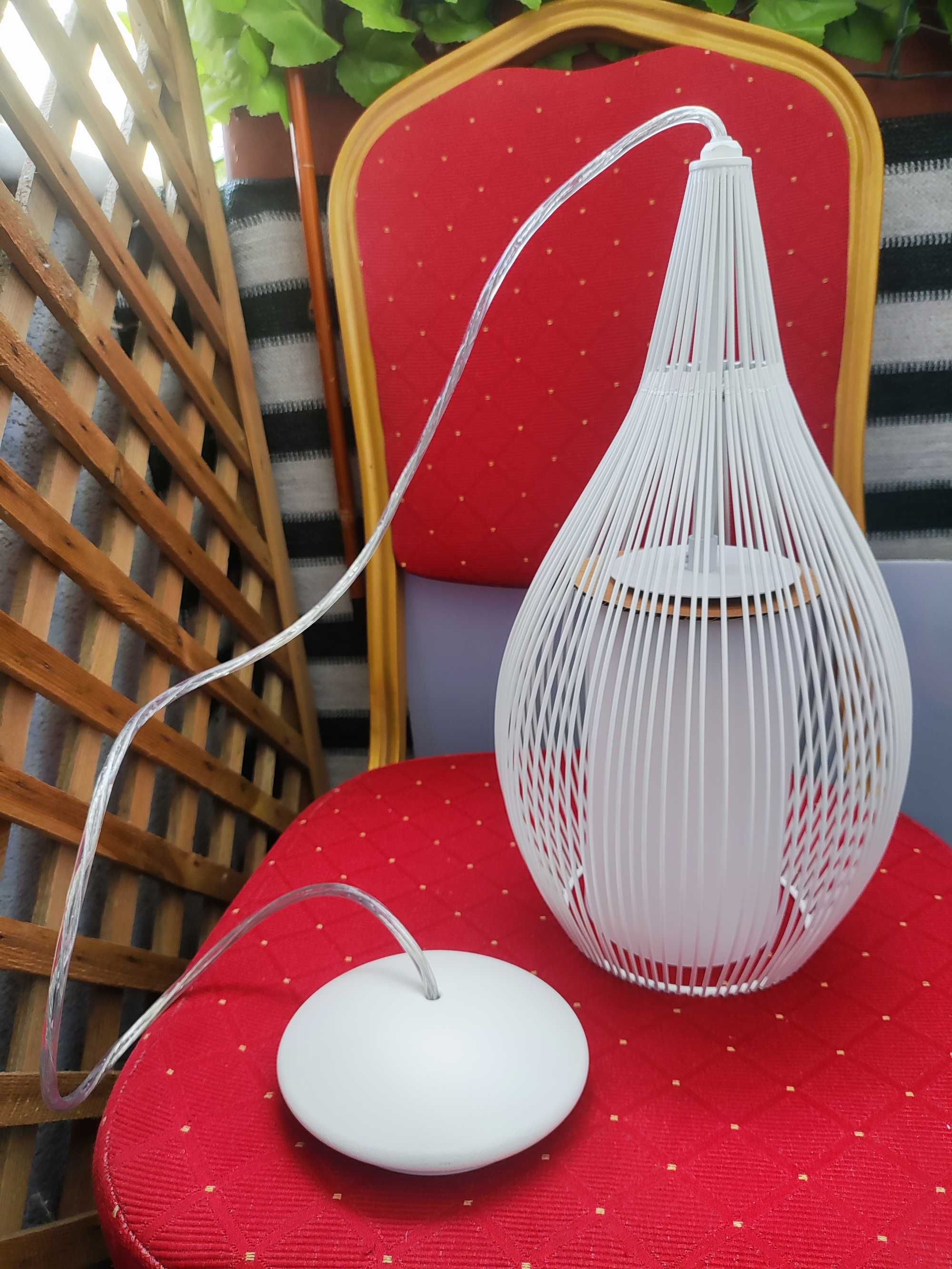 Lampa Biała wisząca metalowa żyrandol Eglo Razoni 92251 sufitowa sufit