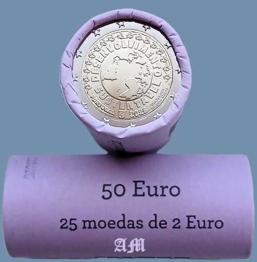 PORTUGAL 2€ Rolo moedas Desenvolvimento Sustentável