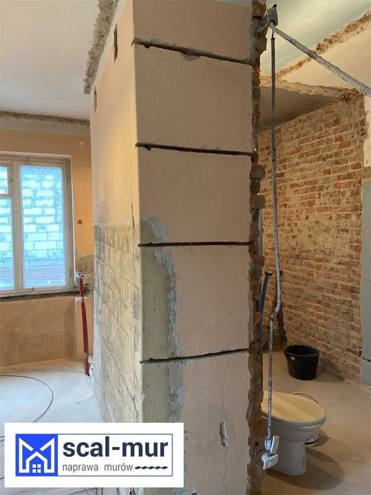 Naprawa murów ankrowanie naprawa pęknięć kotwy darmowa wycena elewacje