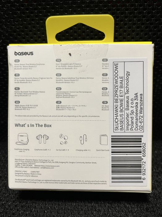 Słuchawki bezprzewodowe baseus bowie tws