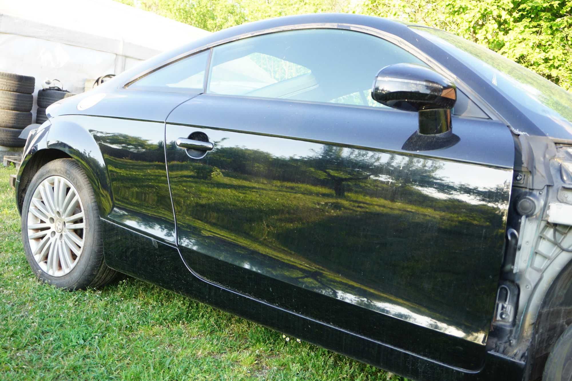 Audi TT 8j kompletne drzwi prawe lusterko Czarne ładne LY9B *