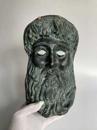 Niezwykła maska ozdobna ceramiczna terakota starożytna grecja Posejdon
