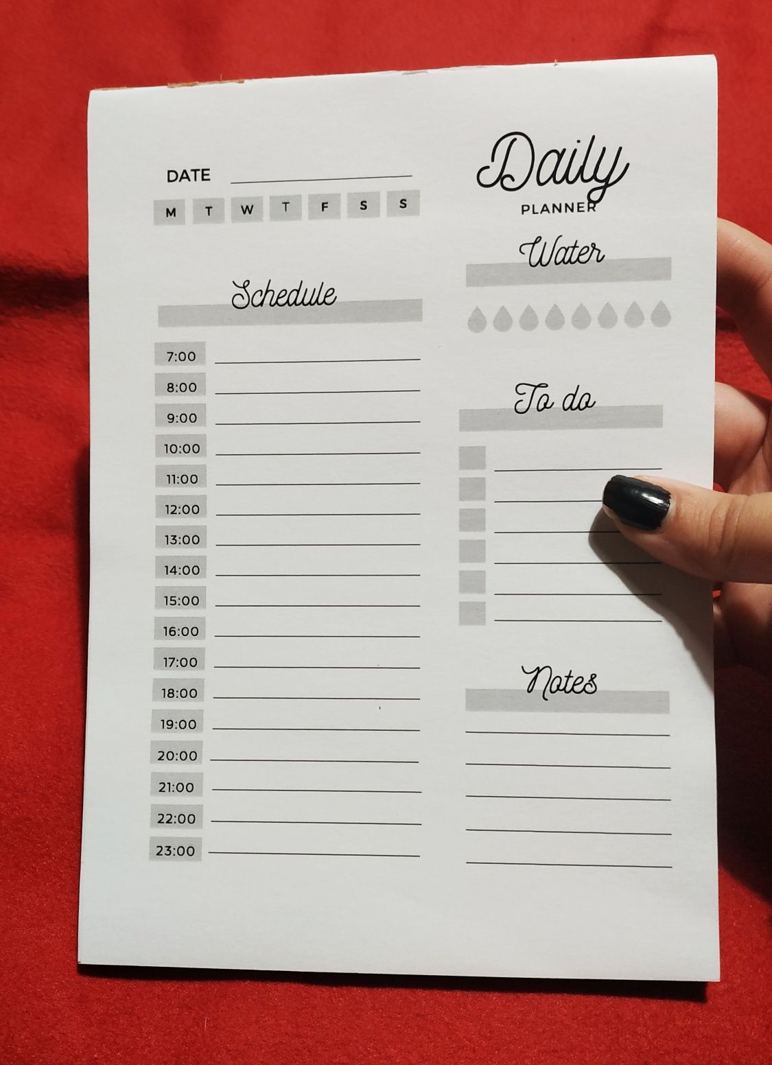 Bloco de notas de secretária diário agenda desk pad planner