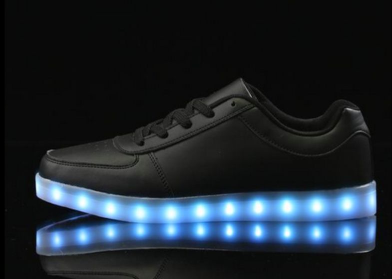 BUTY LED CZARNE adidasy SUPERSTAR świecące ledowe 7 Colors 38 39 40