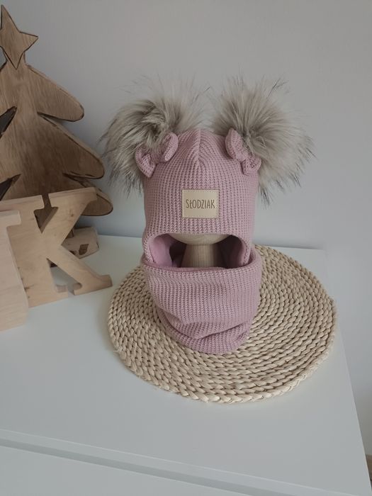 Zimowe zestawy handmade podszyte polarem