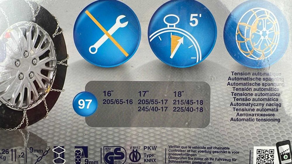 Łańcuchy śniegowe Norauto 97 16"17"18"
