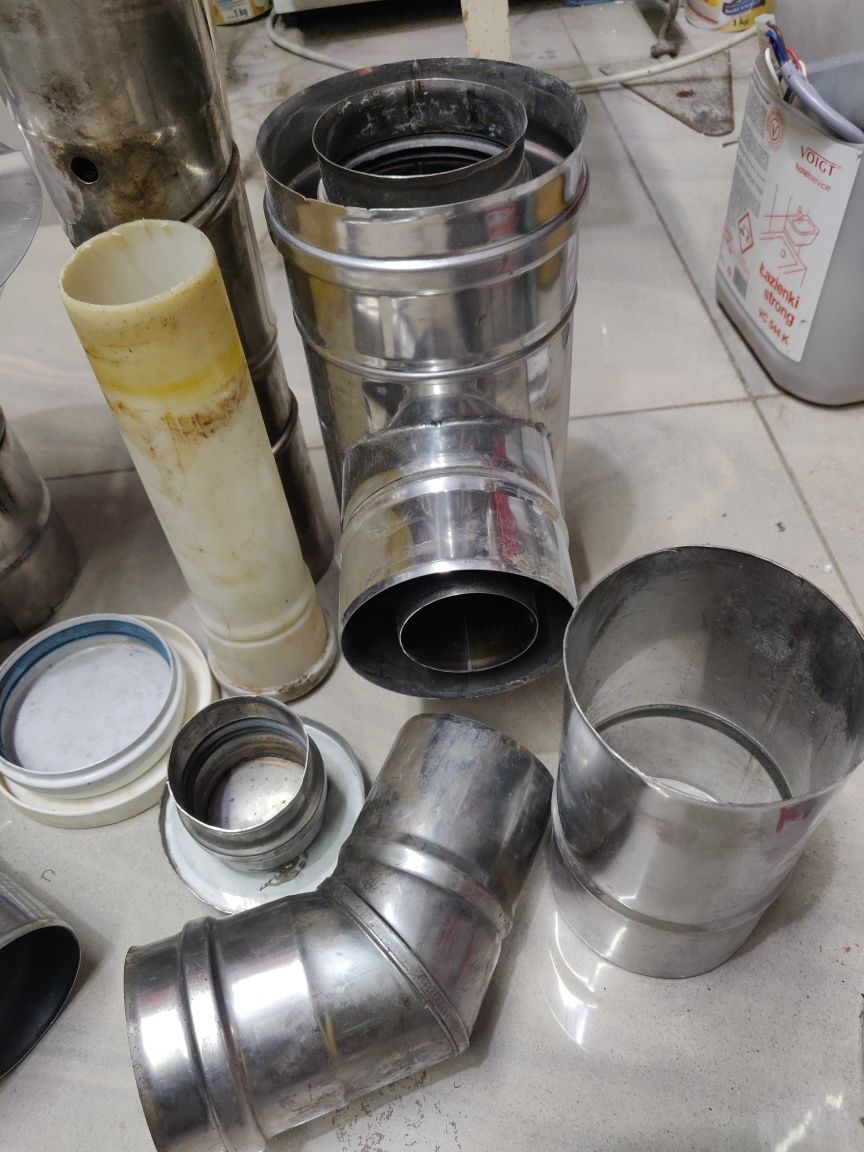 Kształtki komin turbo spiro kwasoodporny kondensacyjny, trójnik,daszek