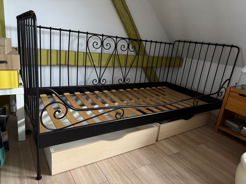Łóżko IKEA, metalowe