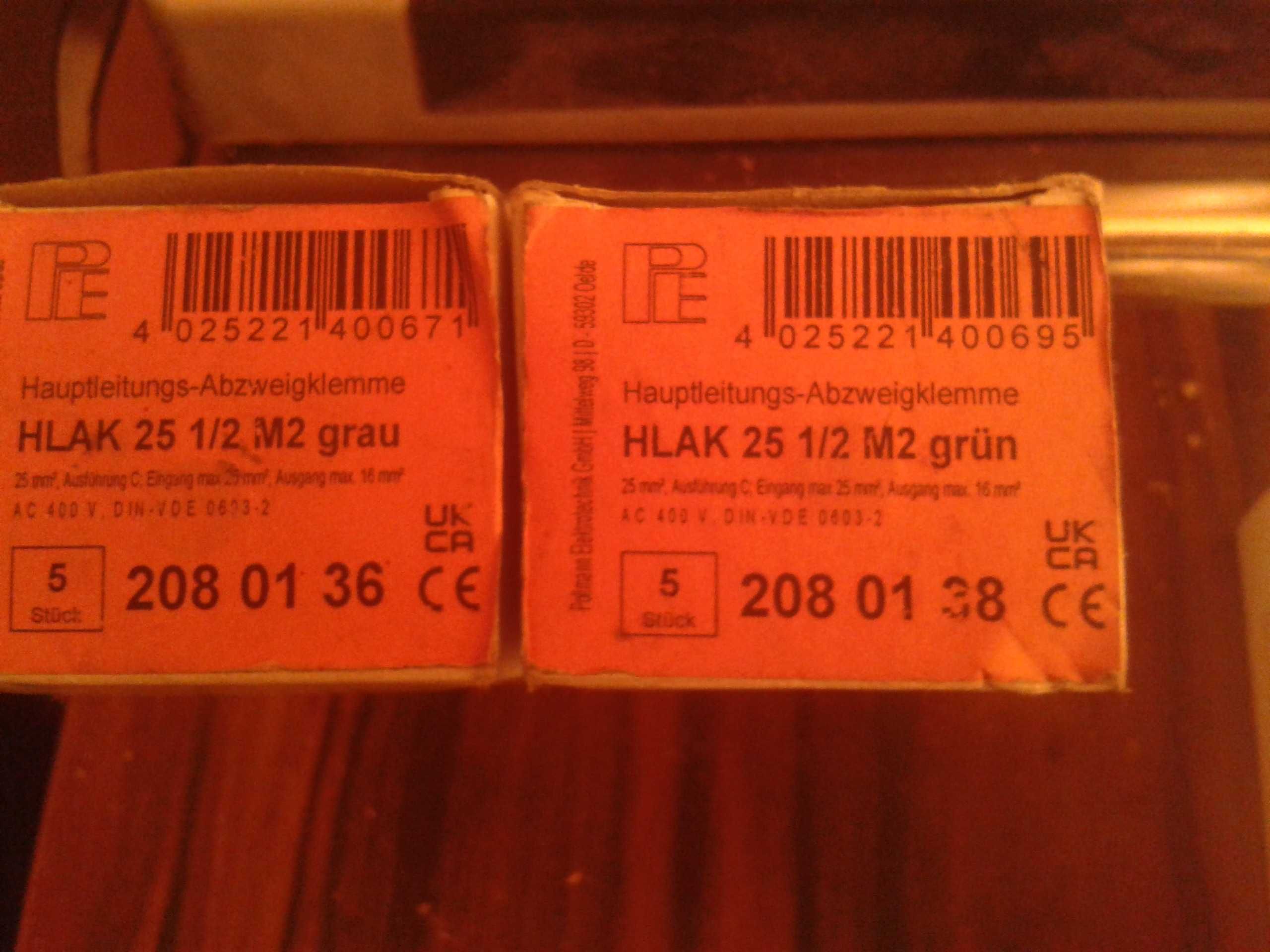 zacisk przewodu głównego HLAK 25 1/2