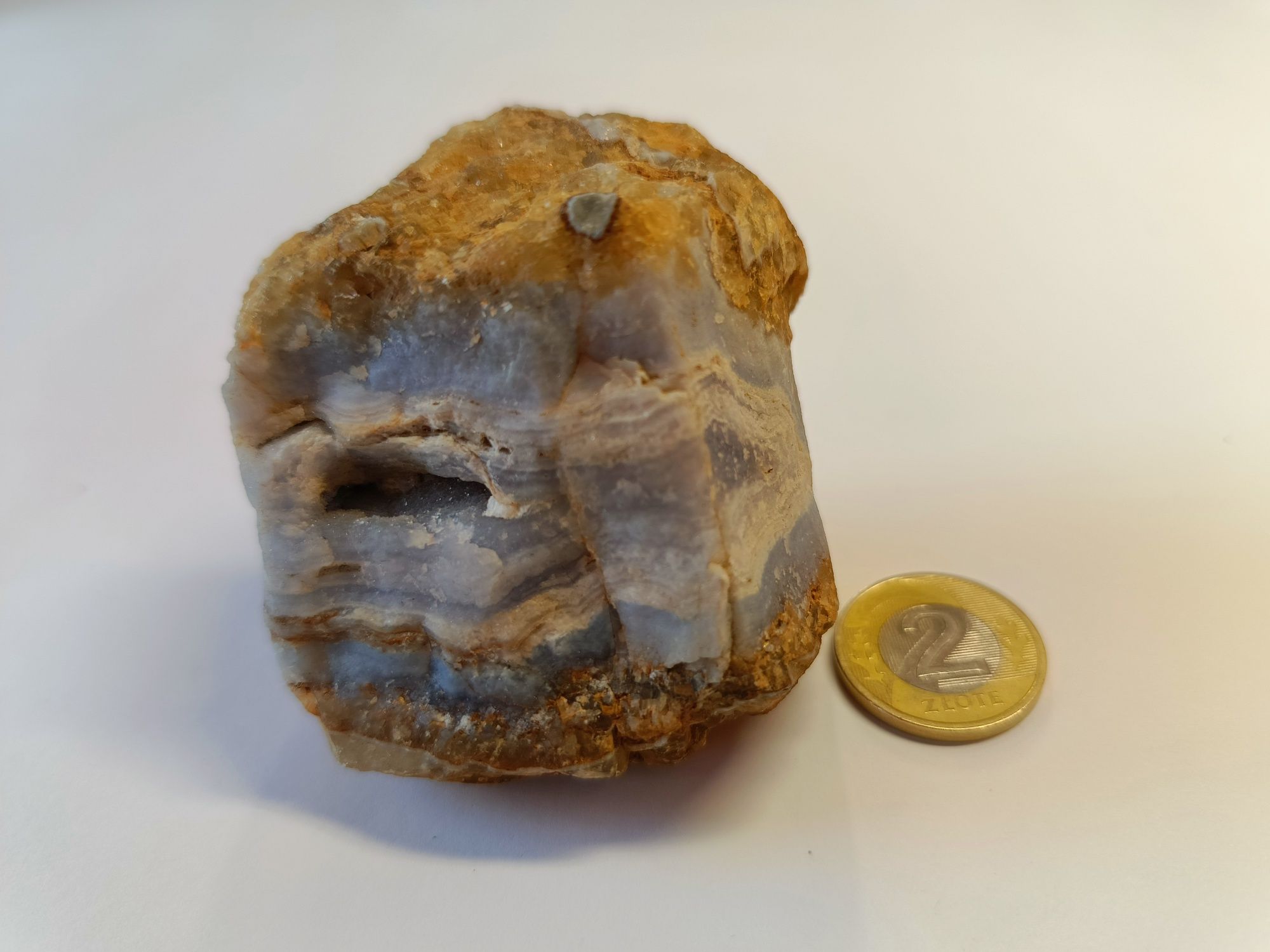 Naturalny kamień Chalcedon niebieski w formie surowych brył nr 3