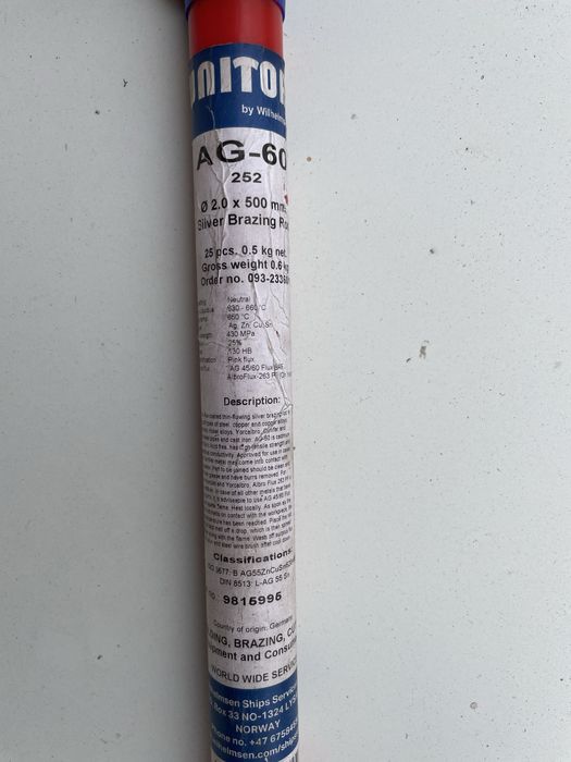 Unitor AG-60 2,0 x 500 mm