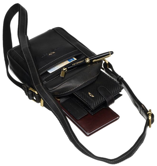 skórzana torba męska do pracy — peterson