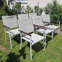 OKAZJA! Zestaw 6 aluminiowych krzeseł