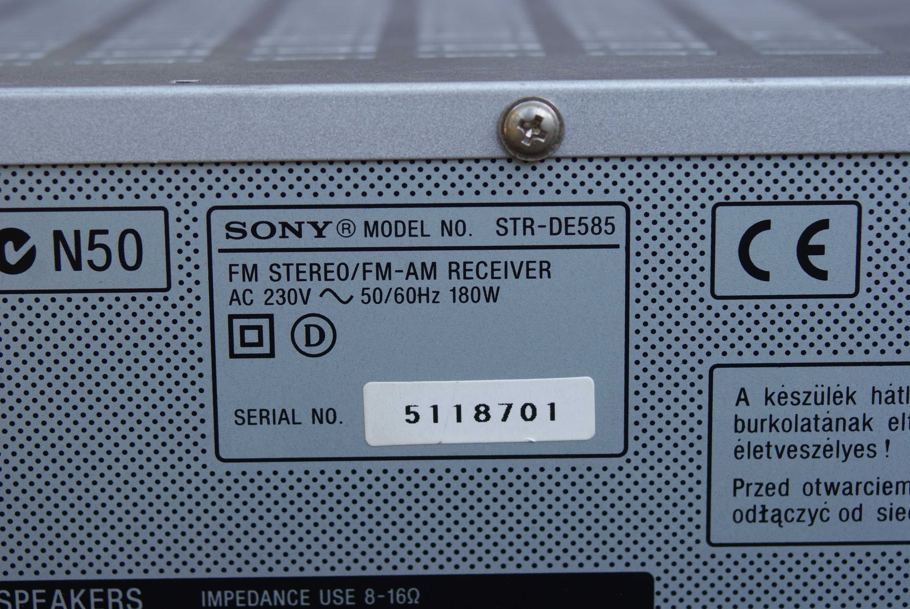 Amplituner SONY STR-DE585 / kino domowe