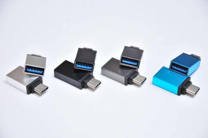 Переходник с Type C на USB A OTG для подключения флешки НОВОЕ