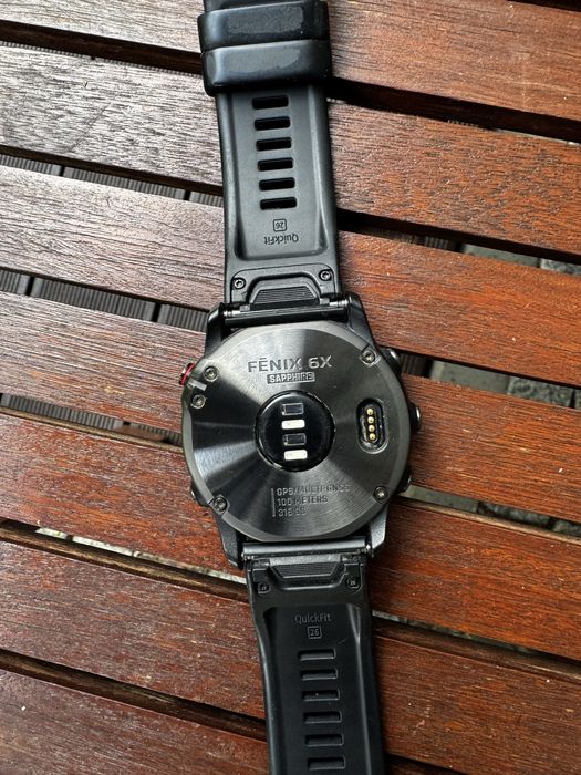 Garmin Fenix 6X Sapphire Carbon Gray DLC z czarnym paskiem