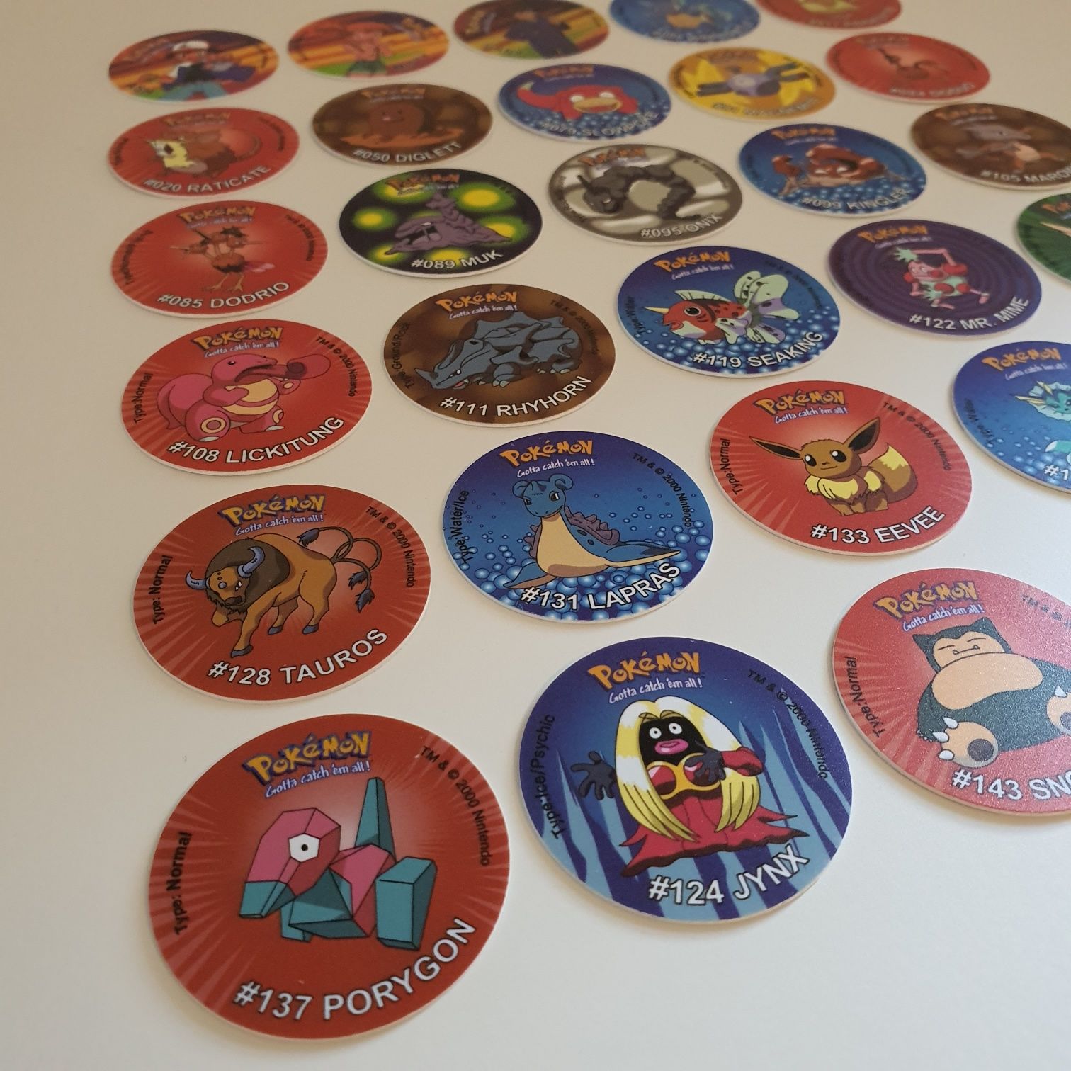 Conjunto 30 Tazos Pokémon 1ª Geração