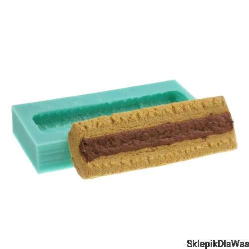 Forma silikonowa ciastko pasek z marmoladą 9 cm świece sojowe