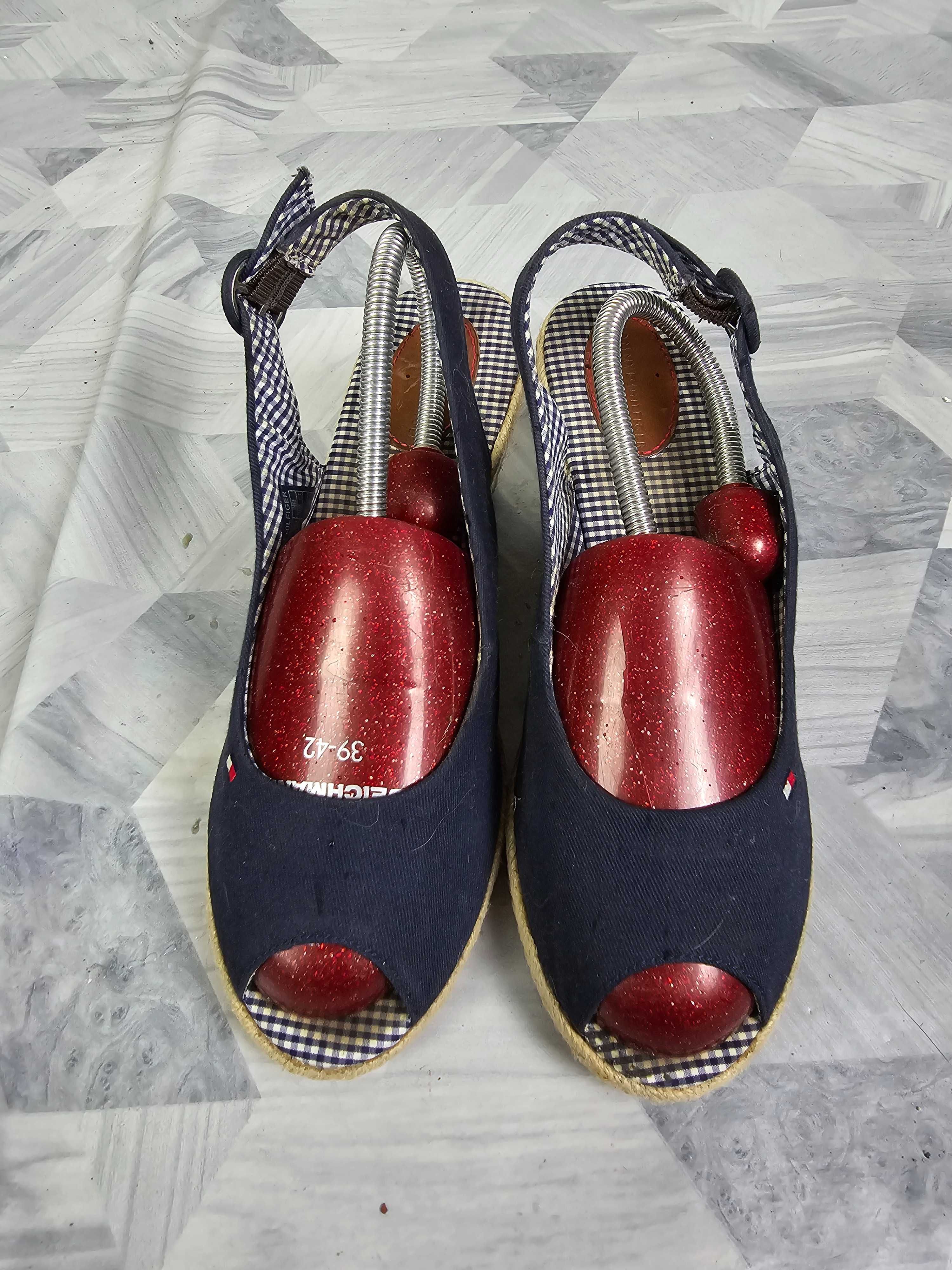 Damskie buty na koturnie espadryle klapki tommy hilfiger rozmiar 37