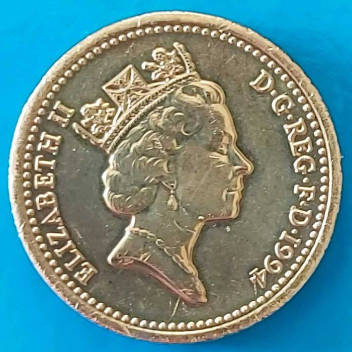 One Pound de 1994, Rainha Isabel II, Inglaterra