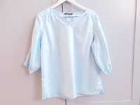 Lniana jasnoniebieska bluzka koszula 44 Bonmarche