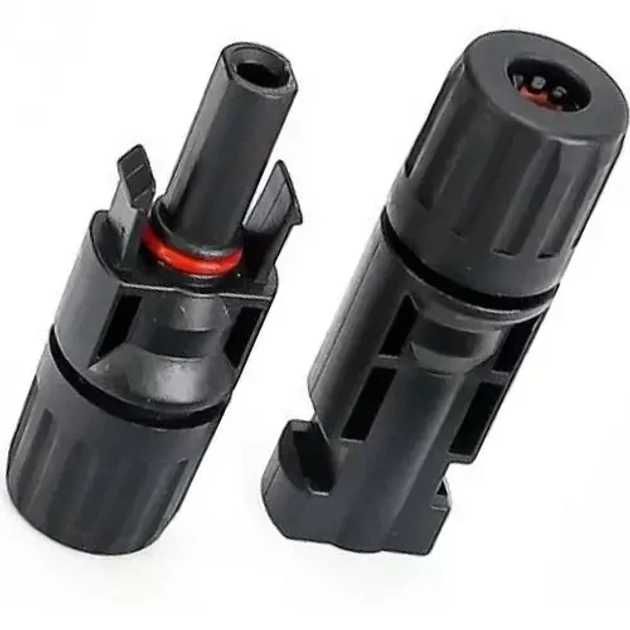 Разъем питания MC4 для солнечных панелей, комплект (штекер+гнездо)