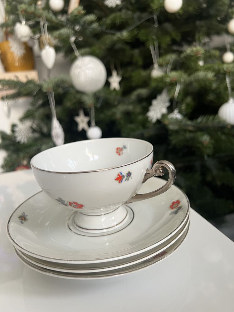 Przedwojenny zestaw kolekcjonerskiej porcelany - GIESCHE