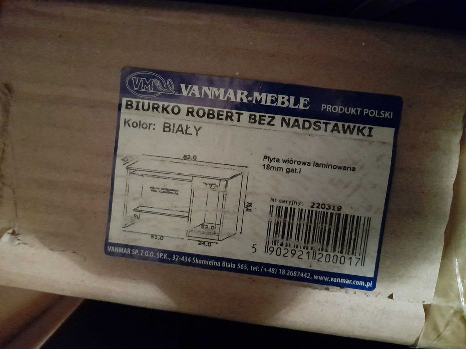 przepiekne biale biurko