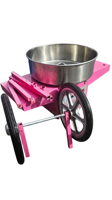 Maszyna do waty cukrowej z wózkiem do montażu + pokrywa - używana