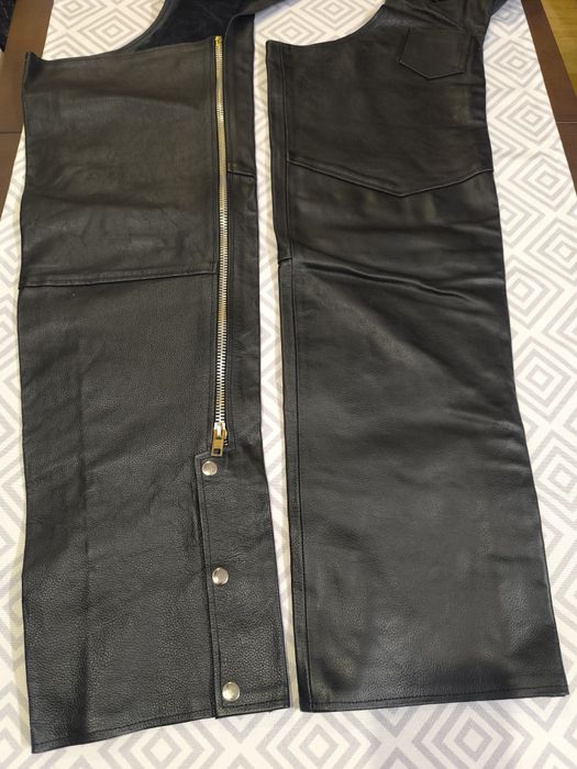 Spodnie męskie motocyklowe CHAPS Gruba Bydlęca Naturalna Skóra 2XL