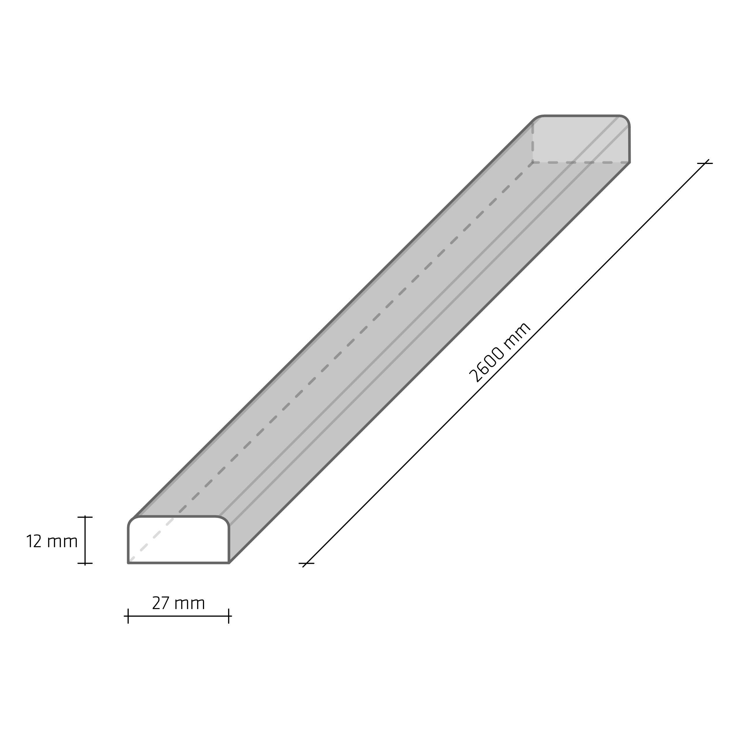 Lamele bez filcu 27x12x2600 mm