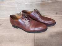 Skórzane pantofle męskie brązowe Vistula 44