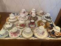 Coleção de chavenas antigas porcelana