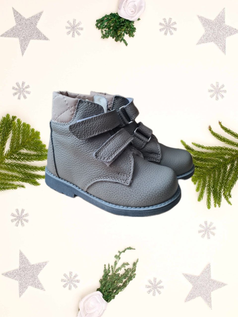 Зимові шкіряні ортопедичні дитячі чоботи черевики сапожки ботинки