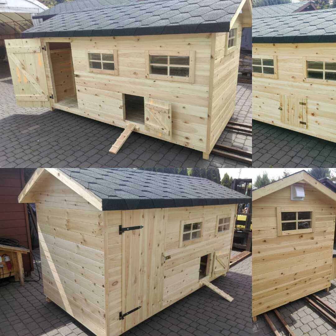 KURNIK 2x4m , Gołębnik, ocieplany z wolierą 2x3