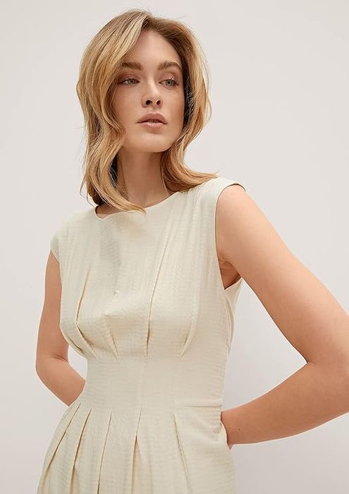 Sukienka Długa Rozmiar 40 Comma Beżowa Letnia Podszewka