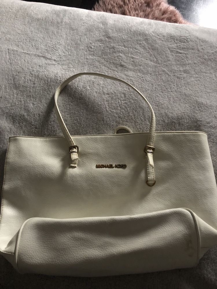 Biała torebka shopper Michael Kors