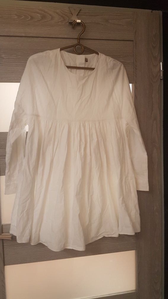 Biała sukienka- kombinezon Zara rozm.S