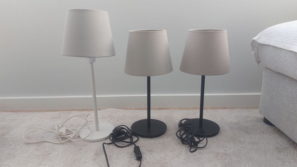 3 candeeiros de mesa