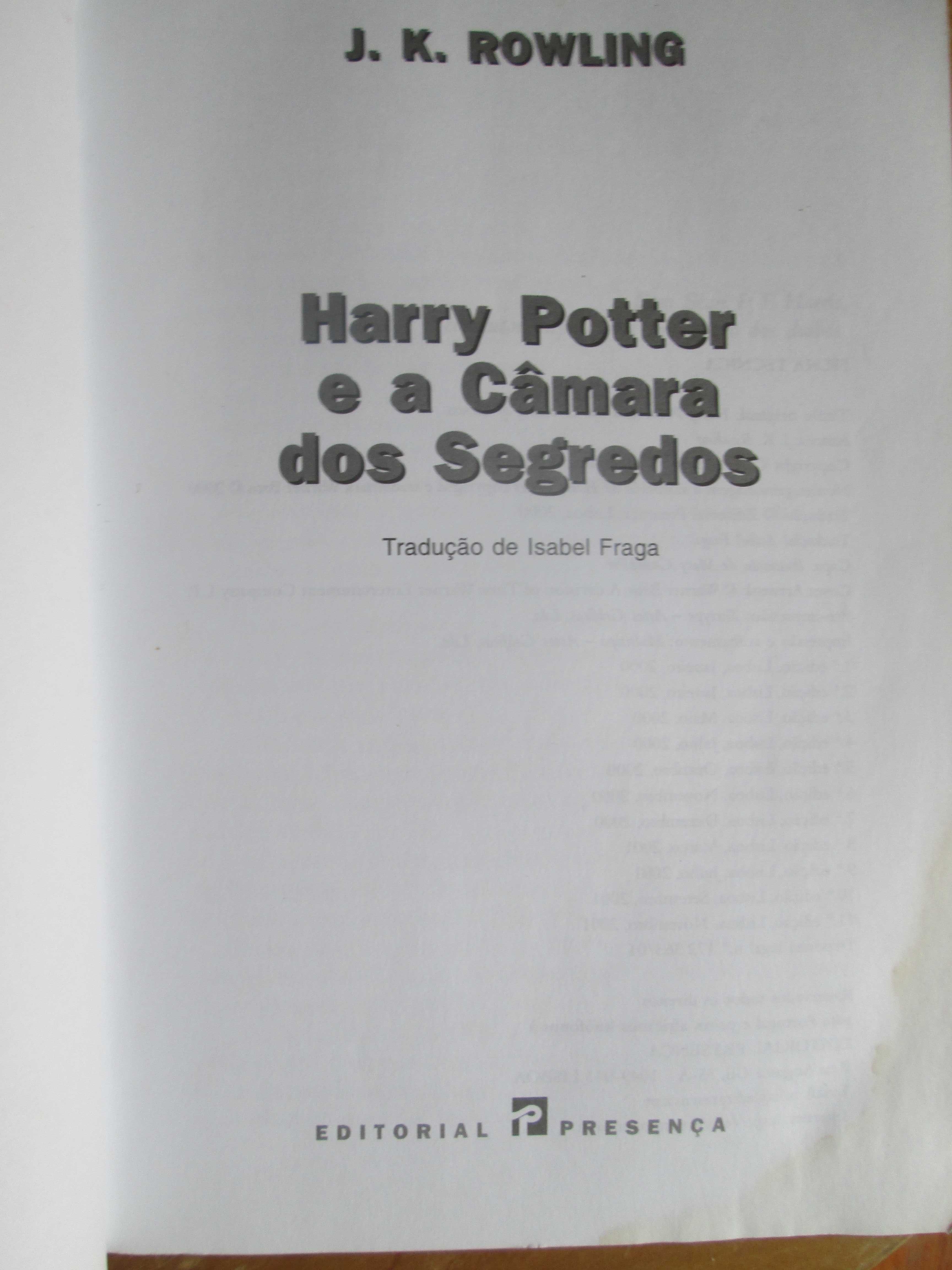 Harry Potter e a Câmara dos Segredos, de J. K. Rowling