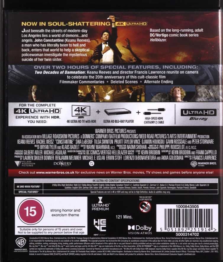 Konstantyn CONSTANTINE 4K UHD (2005) K.Reeves w.ENG
