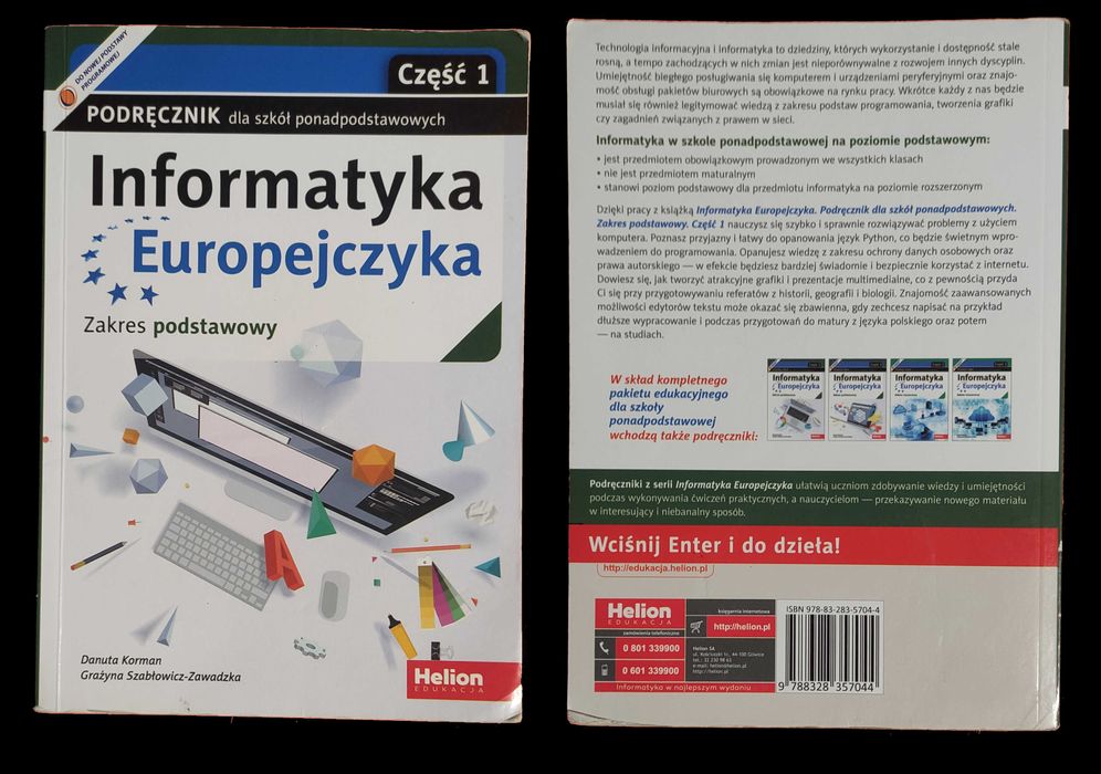 Informatyka Europejczyka zakres podstawowy część 1 Helion