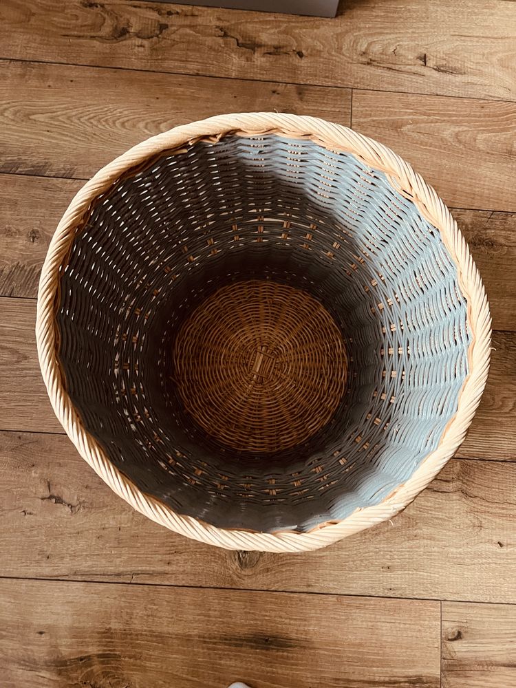 Ikea doniczka rattanowa boho vintage duża XL