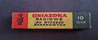 Vintage PRL Gniazdo radiowe do wtyczek bananowych PRL