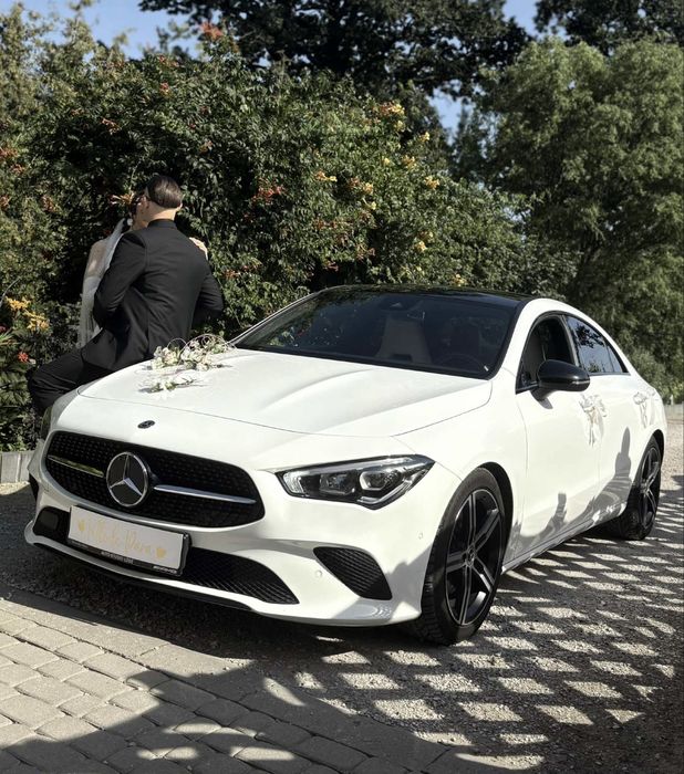 JASNE WNĘTRZE Biały Mercedes Auto Samochód do Ślubu Wynajem Wesele