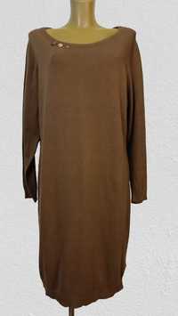 Brązowa karmelowa sukienka sweterkowa 48/50 BPC Collection
