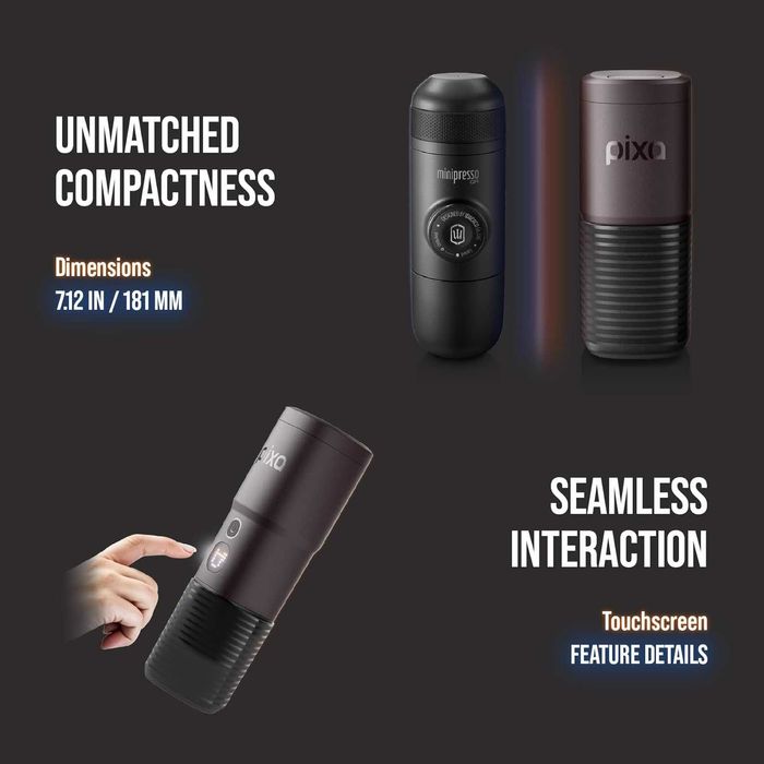 Портативна електрична кавоварка WACACO з 4 видами кави