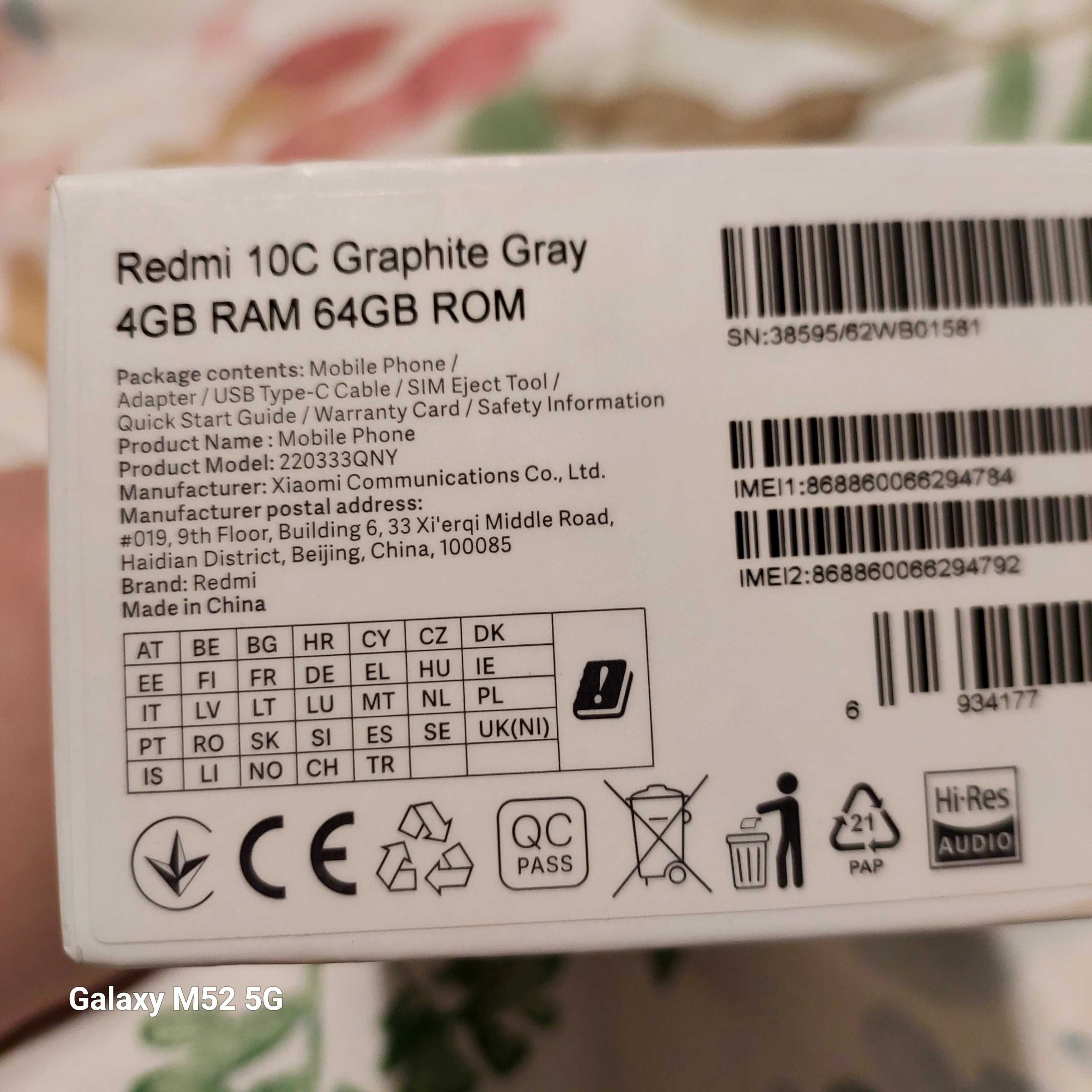 Nowy Redmi 10C Graphite Gray 64/4